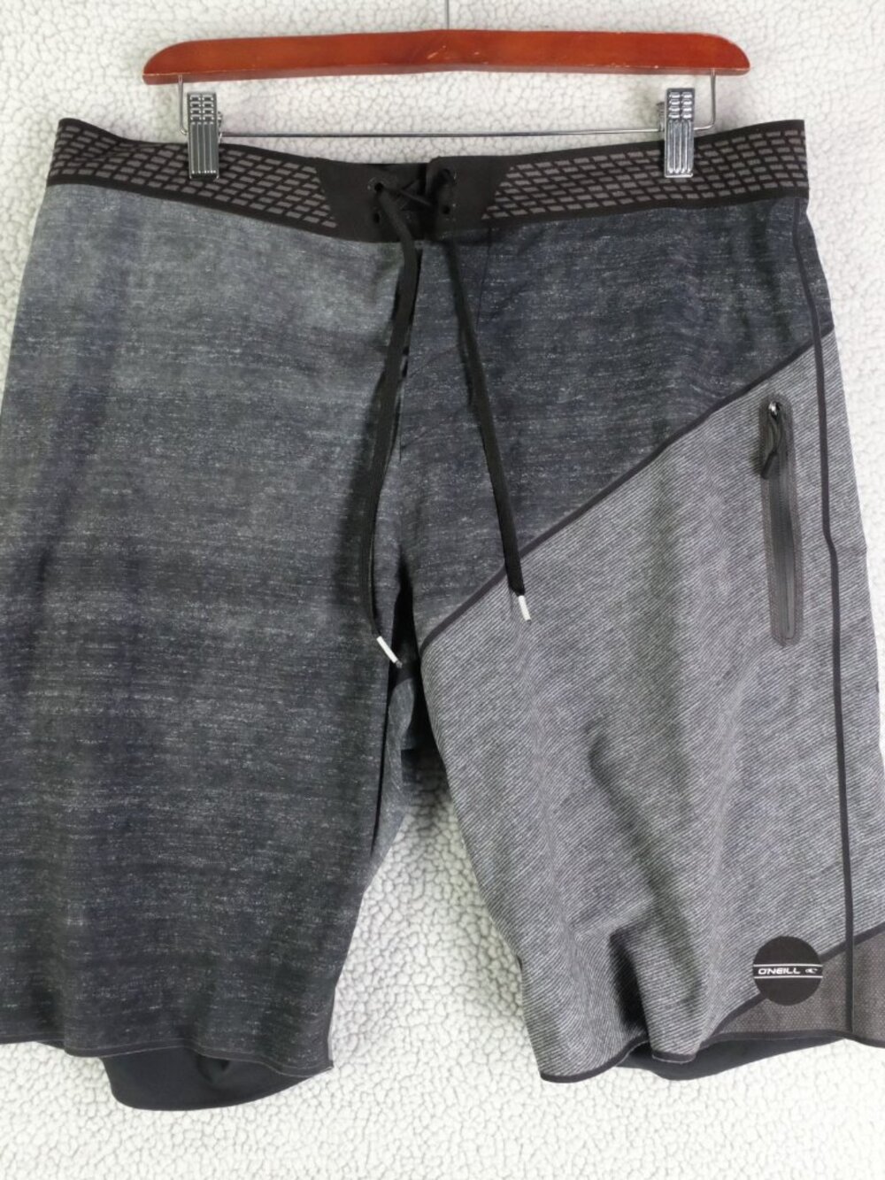 Oneill Board Shorts Mens 32 Gray Hyperfreak Hybrid Drawstring Swim Beach